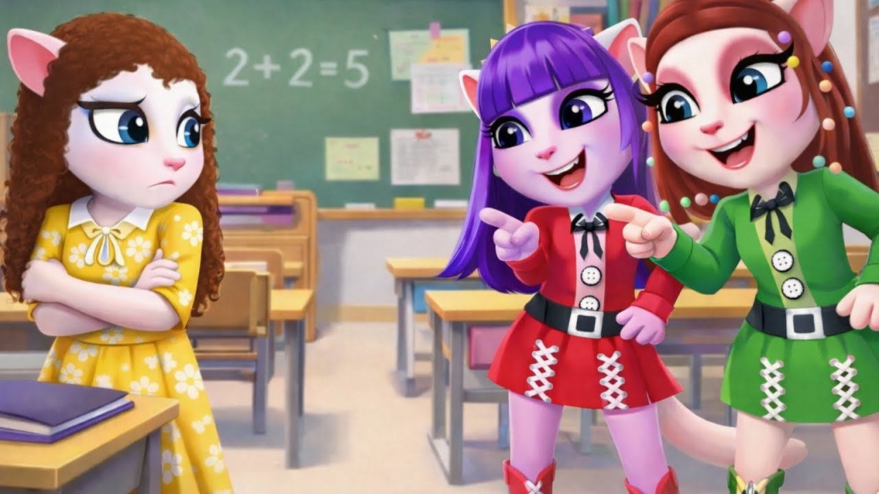 Sad Story: Rich Students Bully Poor Student | MyTalking Angela 2 | Queen of Clothes Is Back