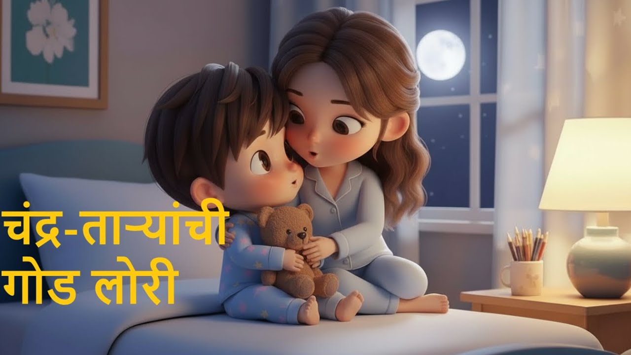 गोड स्वप्नांची लोरी ✨ | Marathi Rhymes for Kids | Bedtime Song