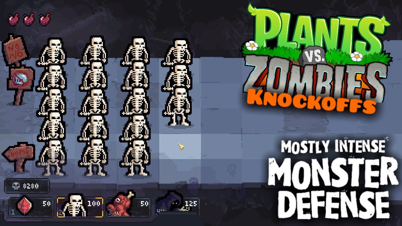 PvZ Knockoffs: Mostly Intense Monster Defense