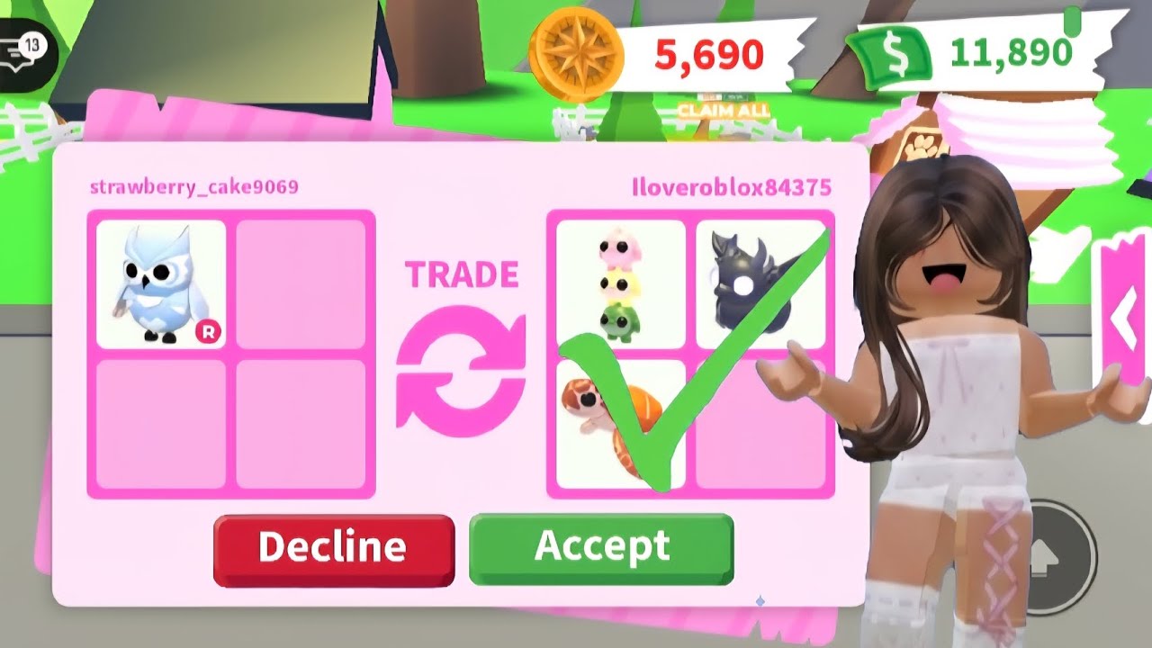 I Traded My Snow Owl And Got A Massive Overpay!!! AdoptMe Trading Challenge!