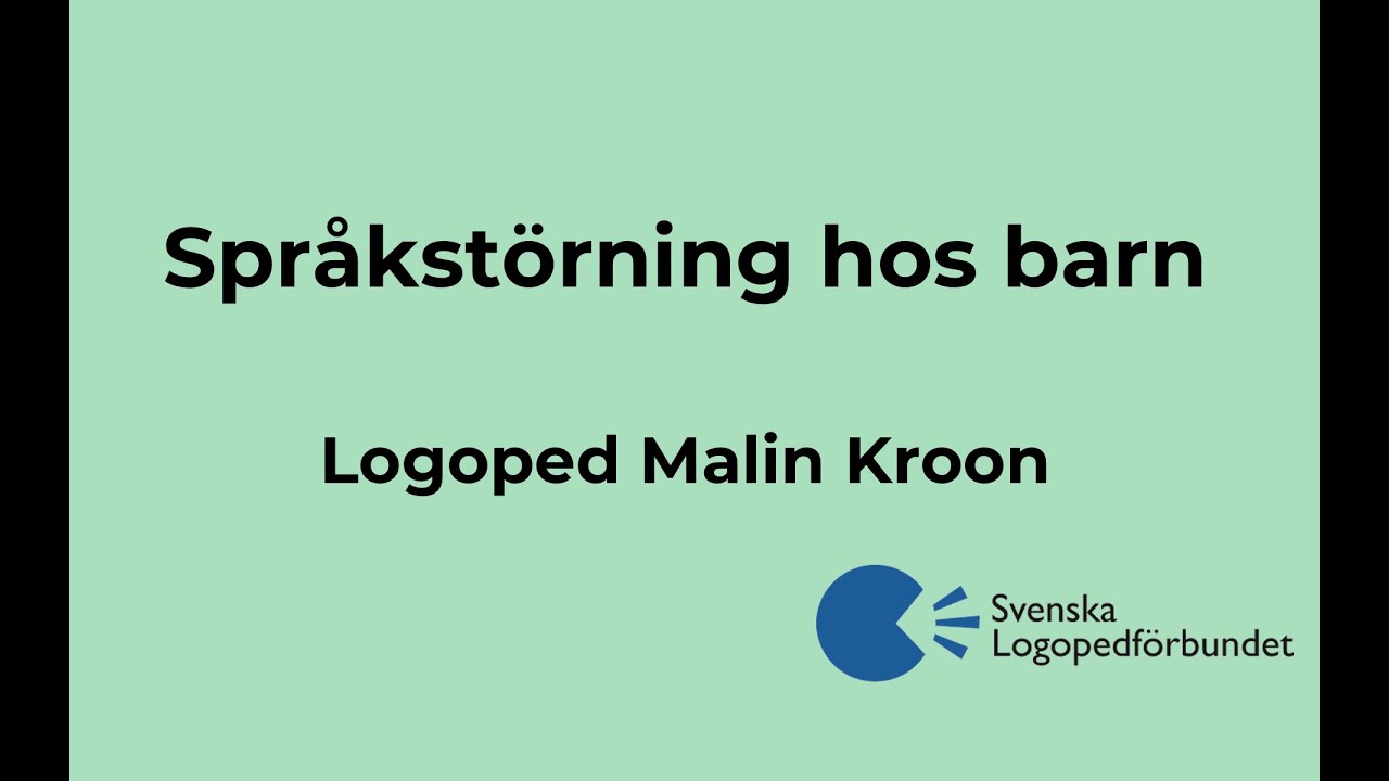Spr&aring;kst&ouml;rning hos barn