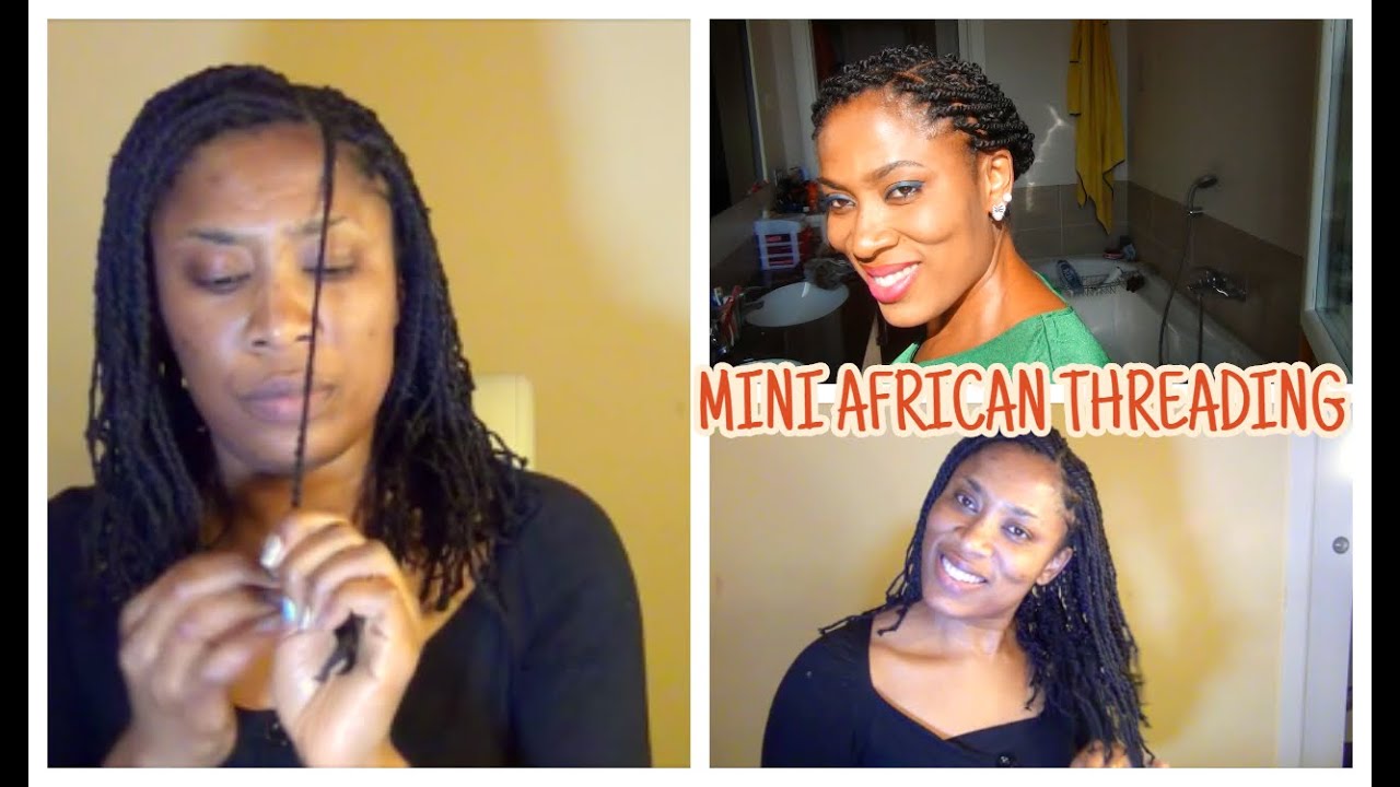 Mini African Threading || long Lasting Protective Hairstyle || Back2NaturalGirls
