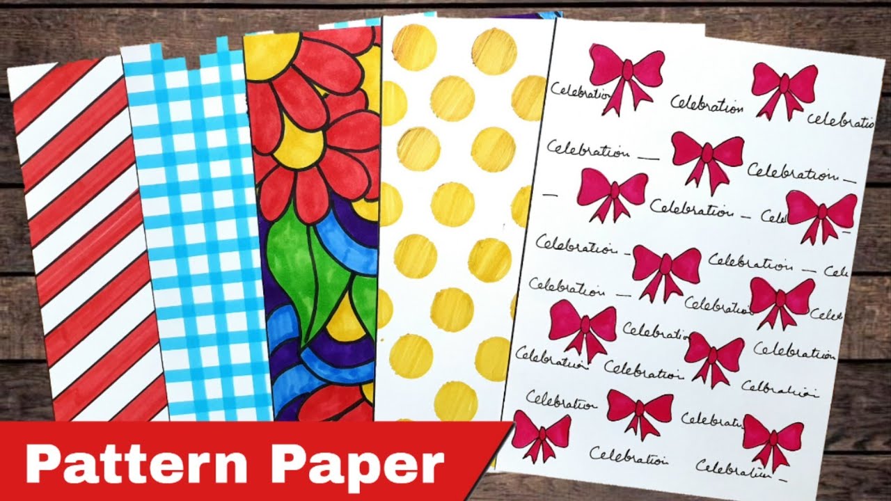 How to make Patterned Papers at Home | Create your own Pattern Papers | Scrapbook or Notebook Cover