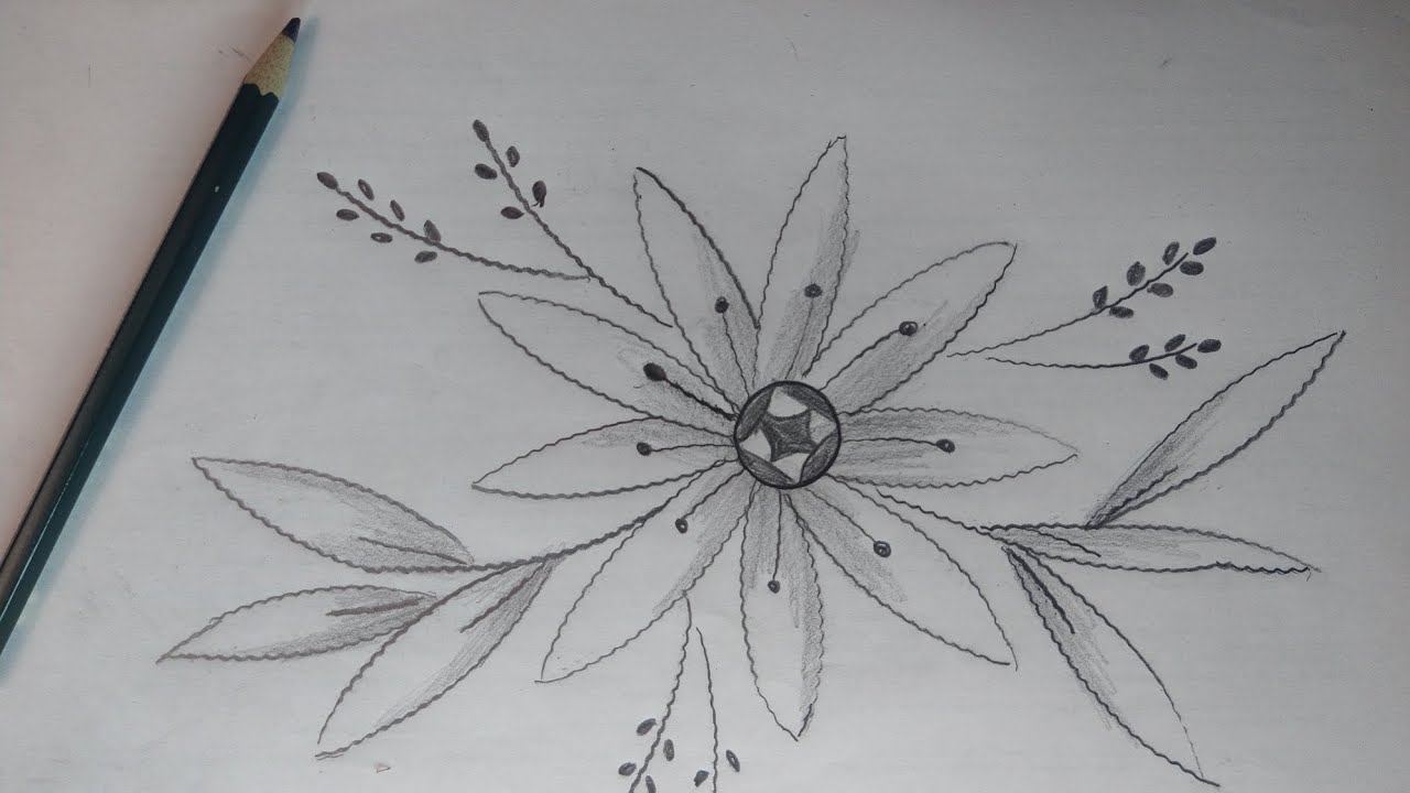 Drawing with a knife and graphite pencil