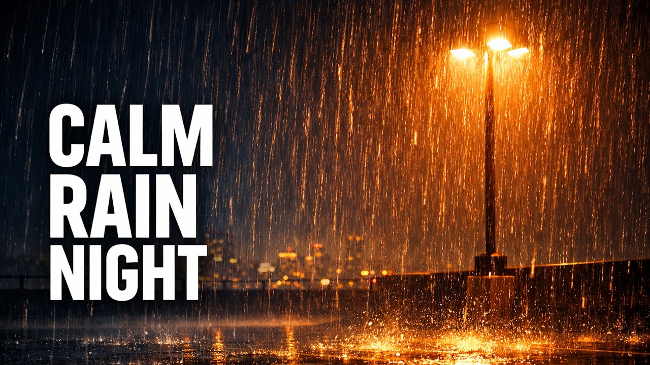 A Calm Rainy Night Above the City Lights (Sleep Fast Tonight)