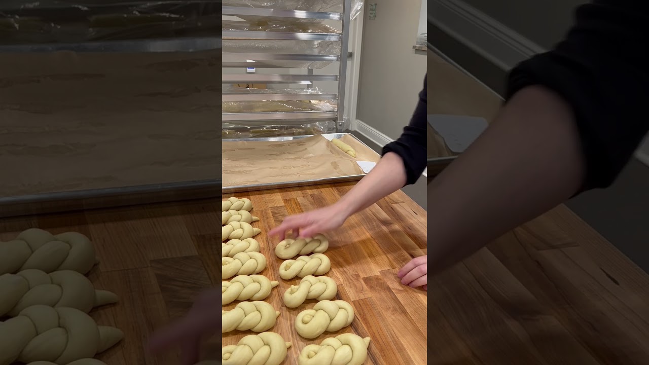 Braiding #challah rolls, a morning meditation. #food #bread #baking #cooking
