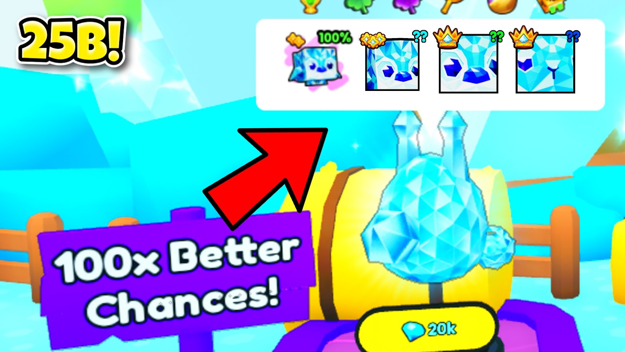 I Spent 25 BILLION Gems on the 100x LUCK Diamond Egg in Pet Simulator 99!