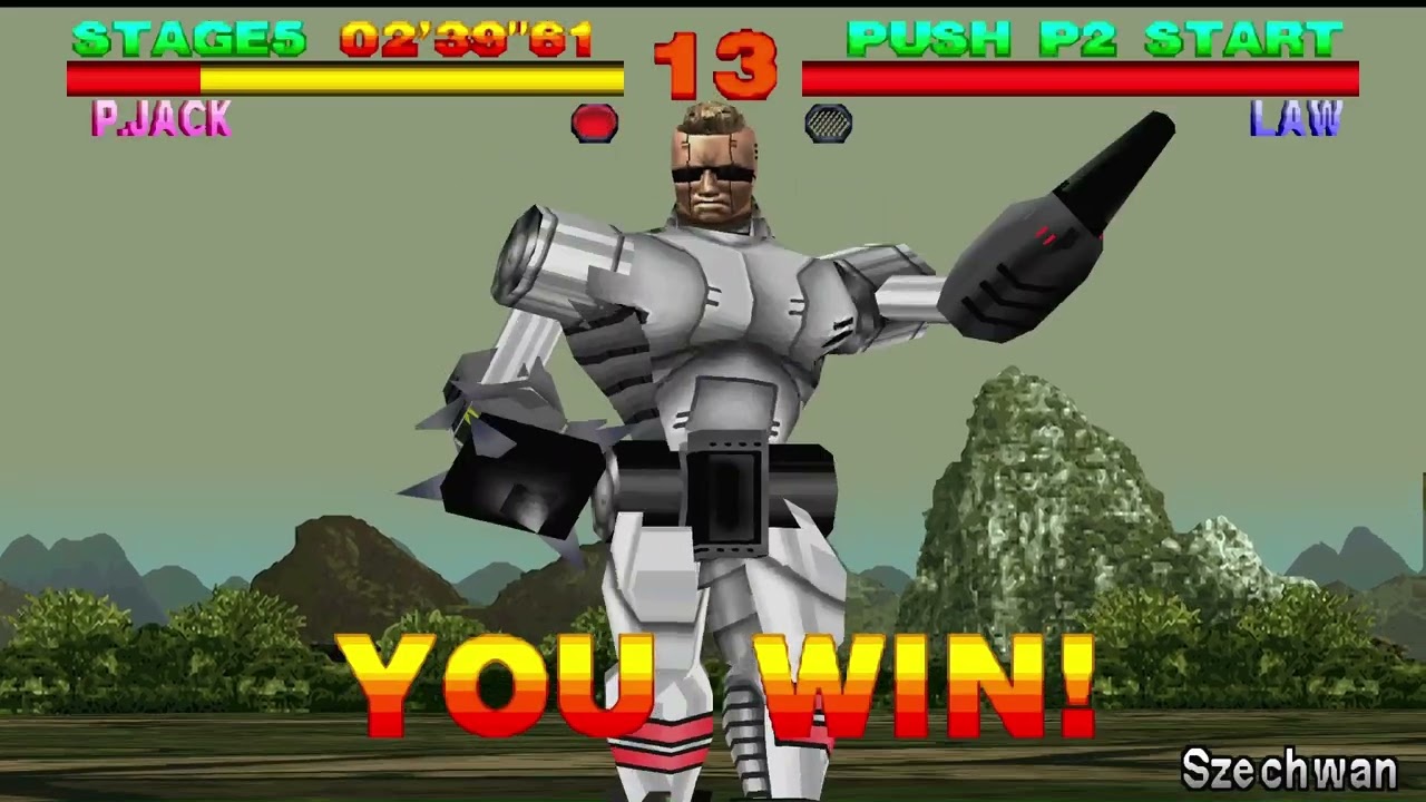 Tekken 1-Prototip Jack Oynanış ve Bitiş Hikayesi (PS1)(4K)