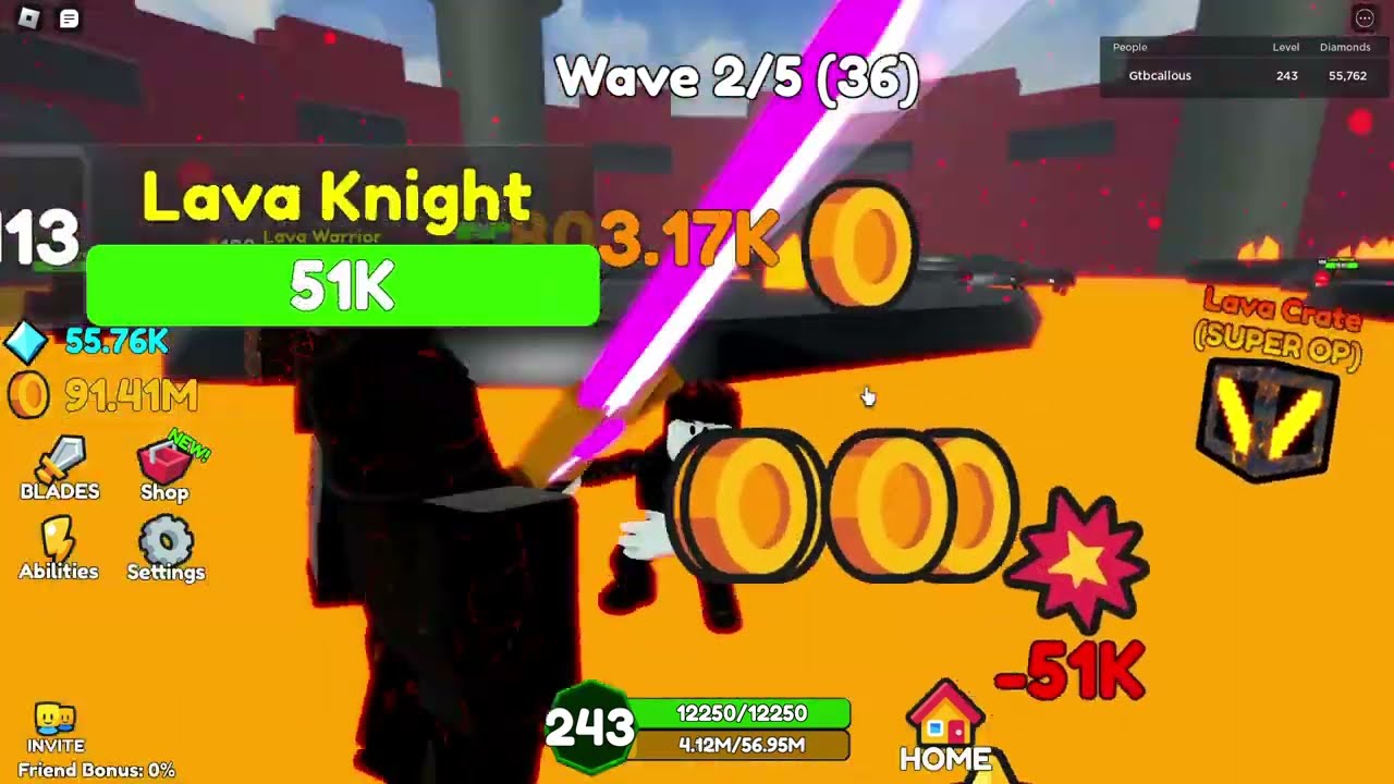 Roblox Blade Slayer Lava world complete 3 boss fights