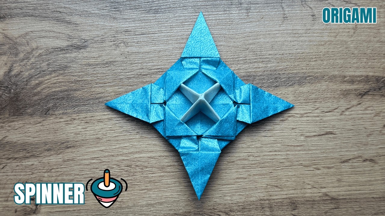 Origami Spinner Paper Blade Blizzard Tutorial | How to Make Spinner From Paper Origami Step By Step
