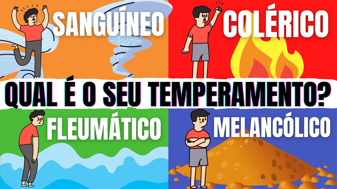 ➡️OS QUATRO TIPOS DE TEMPERAMENTOS - Temperamento col&eacute;rico, melanc&oacute;lico, sangu&iacute;neo e fleum&aacute;tico