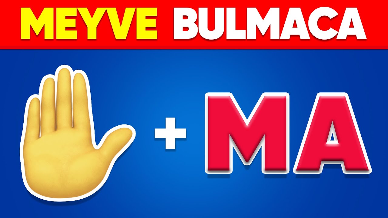 Emojilerle Meyve Bulmaca 🍓🍌 Emoji İle Meyveyi Tahmin Et | Emoji Meyve Bilmece