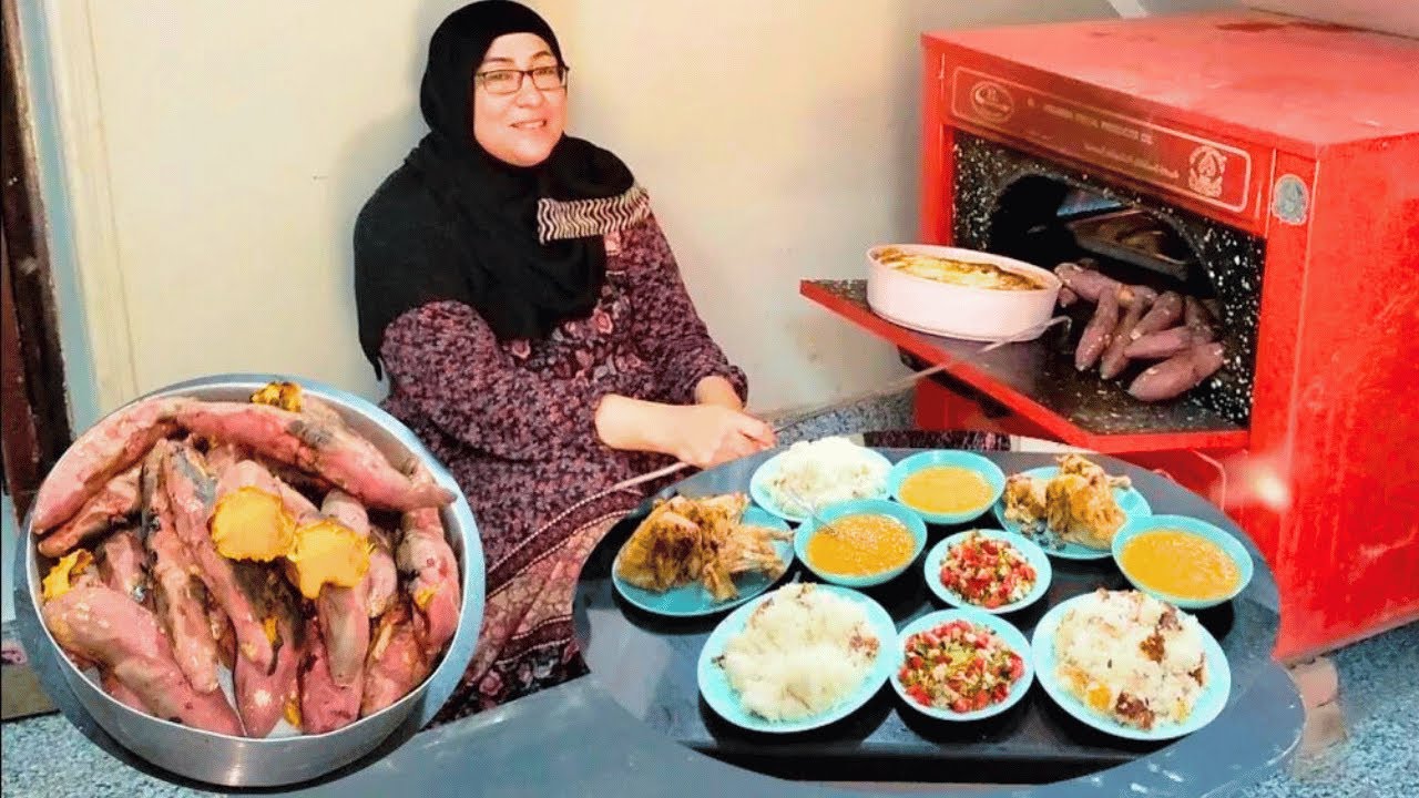 تعالو نعيش يوم من ايام زمان نعمل الفراخ بدون اي افتكاسات ونشوى البطاطا
