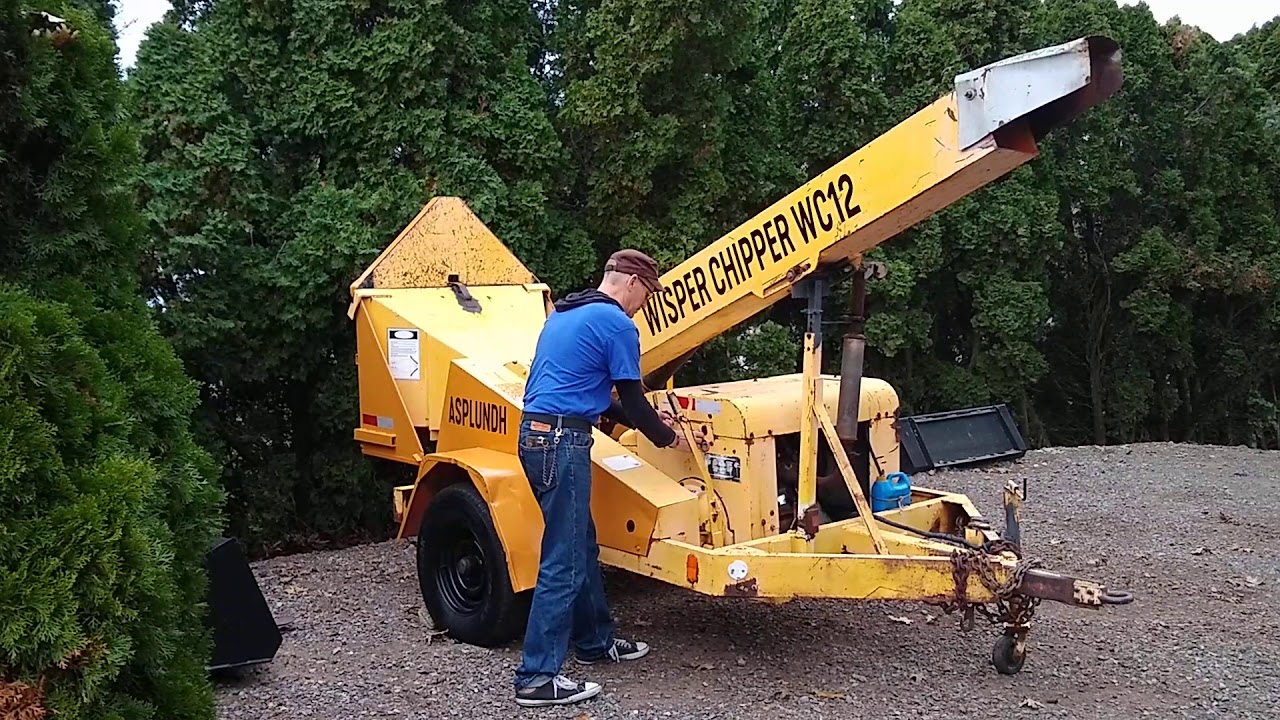 TREE WOOD BRUSH CHIPPER Whisper chipper WC12 ASPHOUND