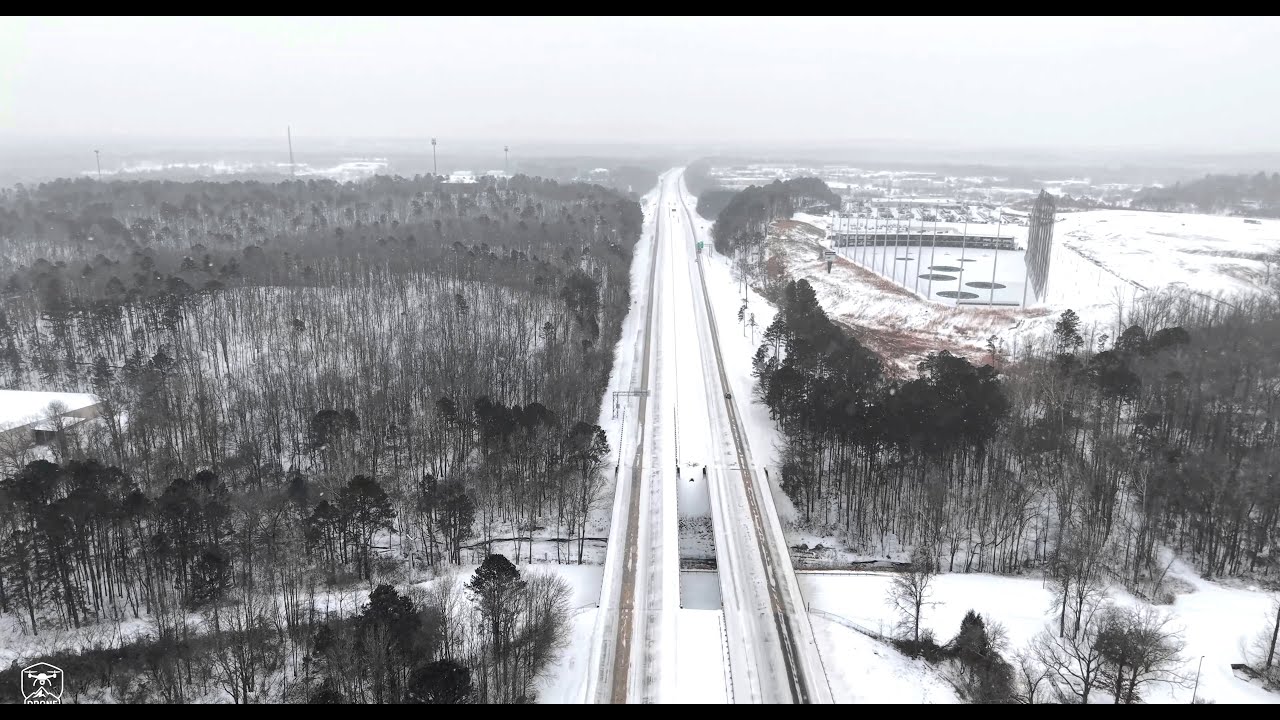 Snowstorm Road Conditions in Little Rock, Arkansas | Drone Footage Update (January 25, 2026)