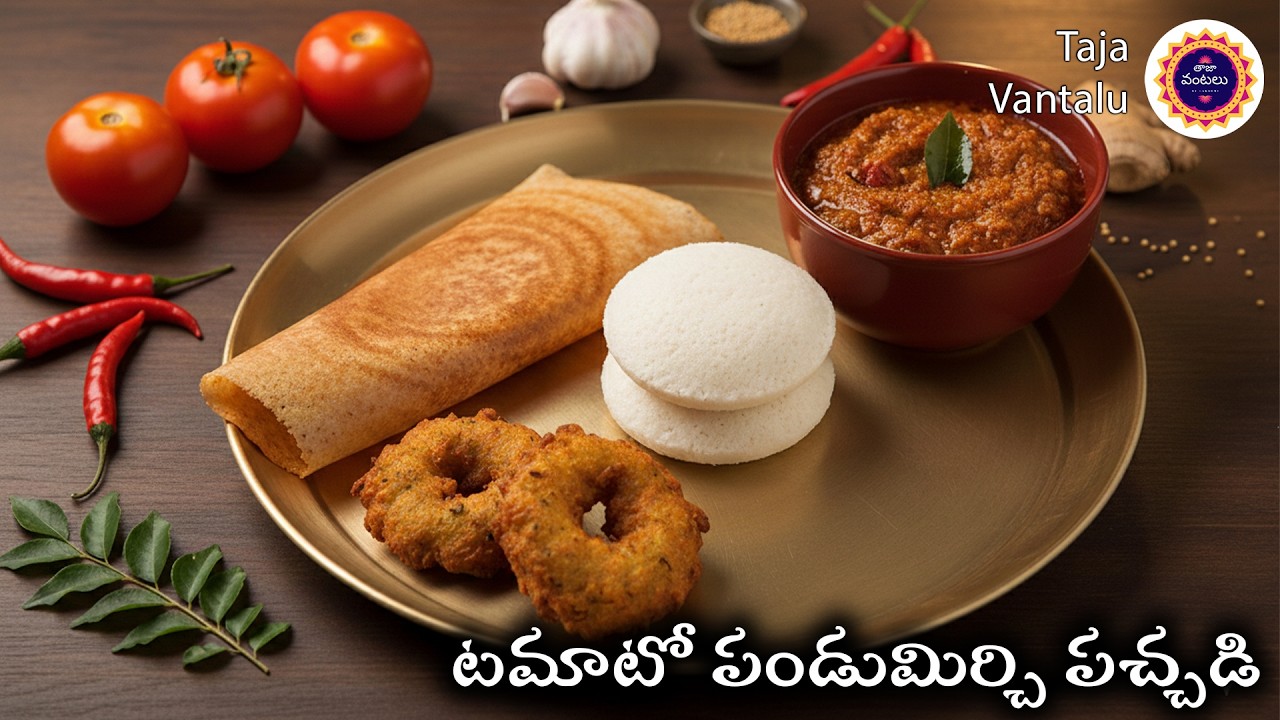 oTmato Red Chilli Pickle | టమాటో పండుమిర్చి నిల్వ పచ్చడి | Tajavantalu