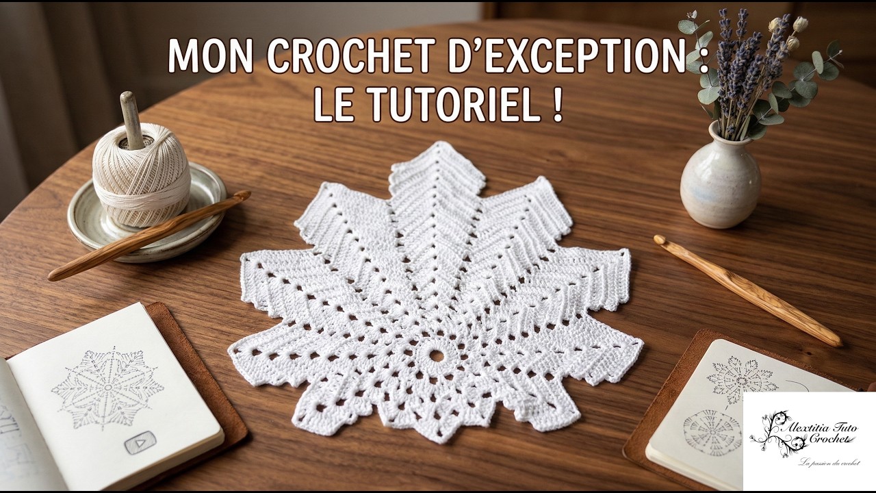 Tuto napperon feuille au crochet