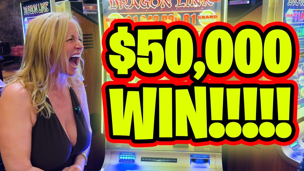 Джекпот более 50 000 долларов на счету Хэнка! (Dragon Link зажигает в Hard Rock Tampa)