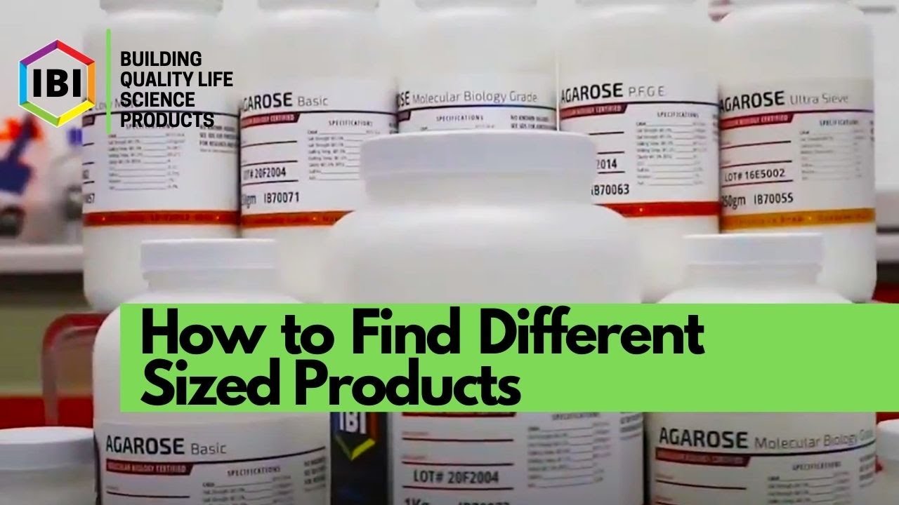 How to Find Different Sized Products on Our Website IBI Scientific