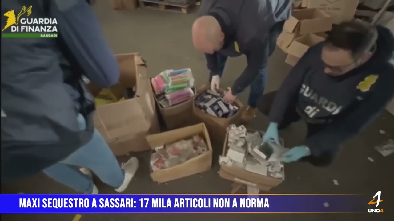 Maxi sequestro a Sassari: 17 mila articoli non a norma