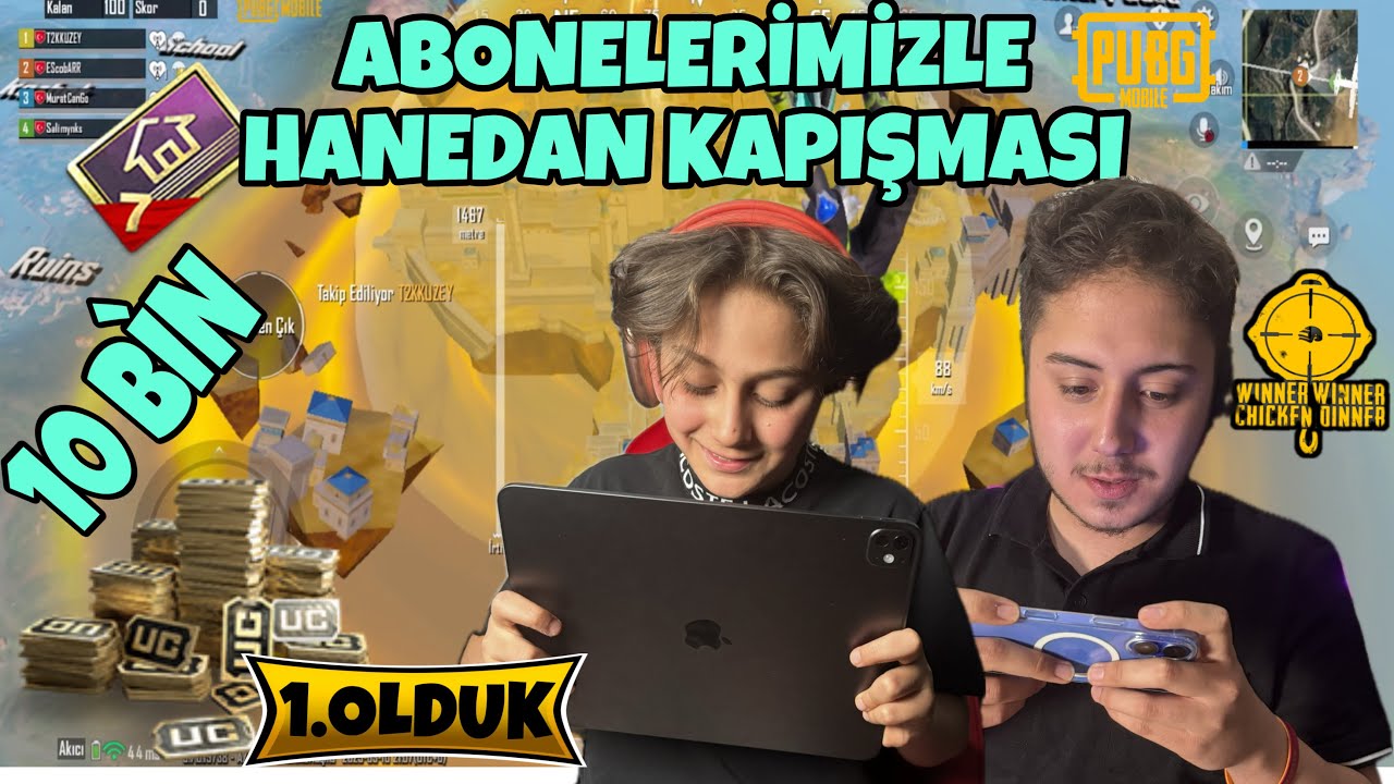 BABAMLA PUBG MOBİLE OYNADIK !! (TAKİPÇİLERİMİZLE 10 BİN UC HEDİYELİ)