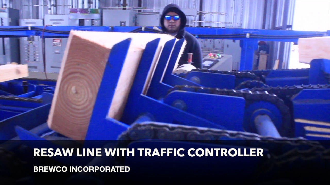 BREWCO RESAW LINE WITH TRAFFIC CONTROLLER