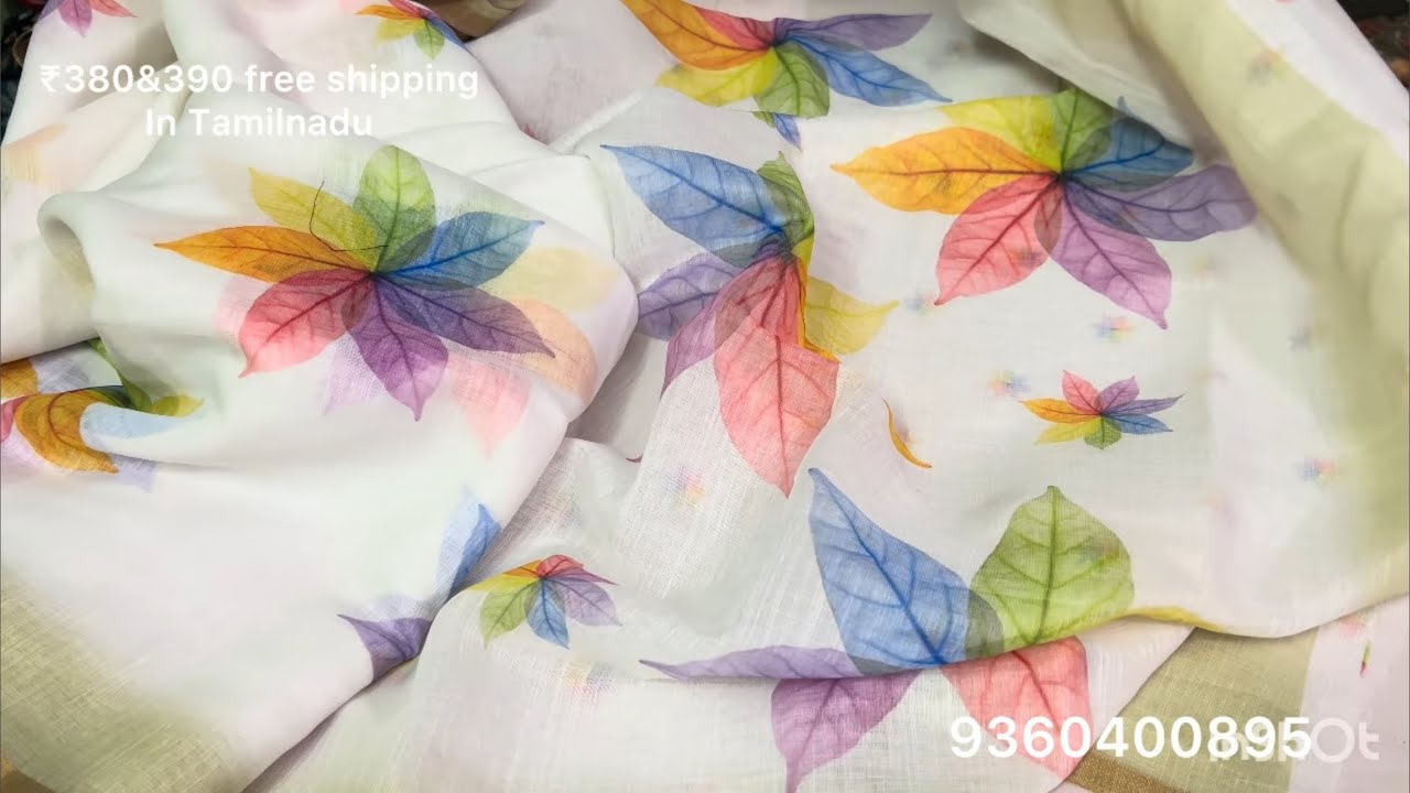 Linen cotton & binny silk full saree collection available (24.1.26)