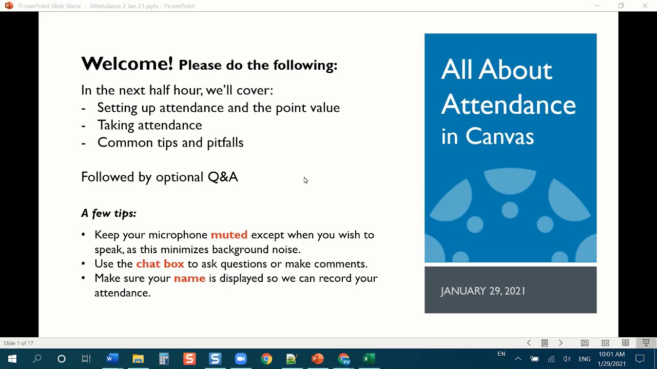 All About Attendance in Canvas (January 2021)
