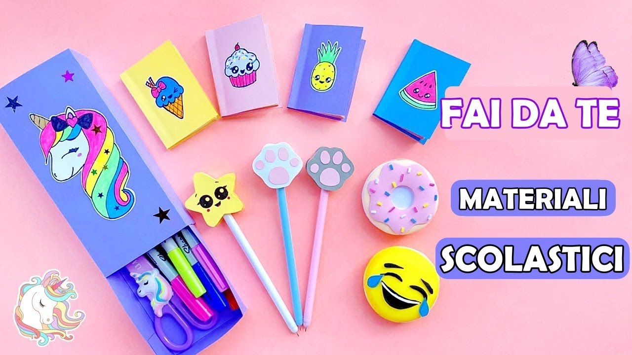 10 MATERIALI SCOLASTICI CARINI FAI DA TE CHE AMERAI - MESTIERI DI CARTA FACILE-ASTUCCIO ED ALTRI