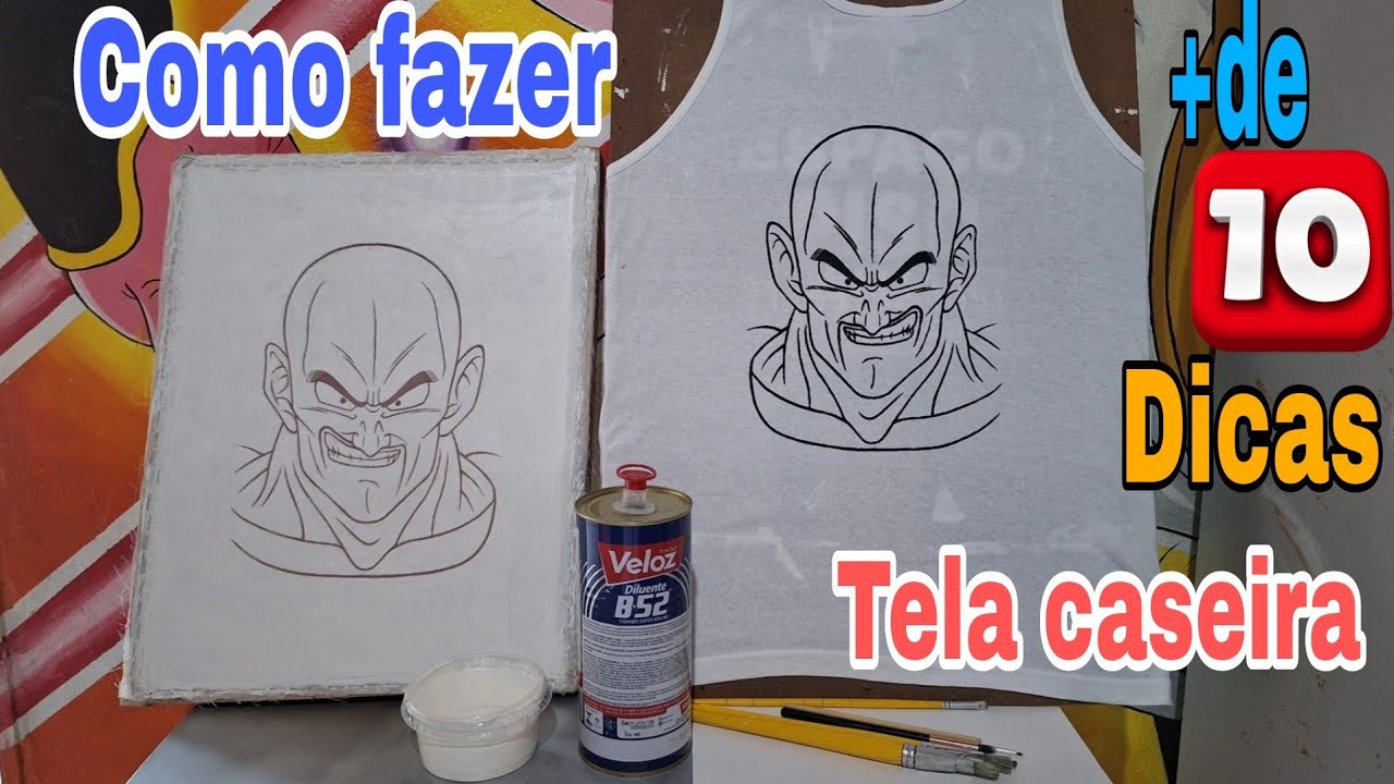 Como fazer tela de Serigrafia caseira com apenas dois produtos - Pintura em tecido