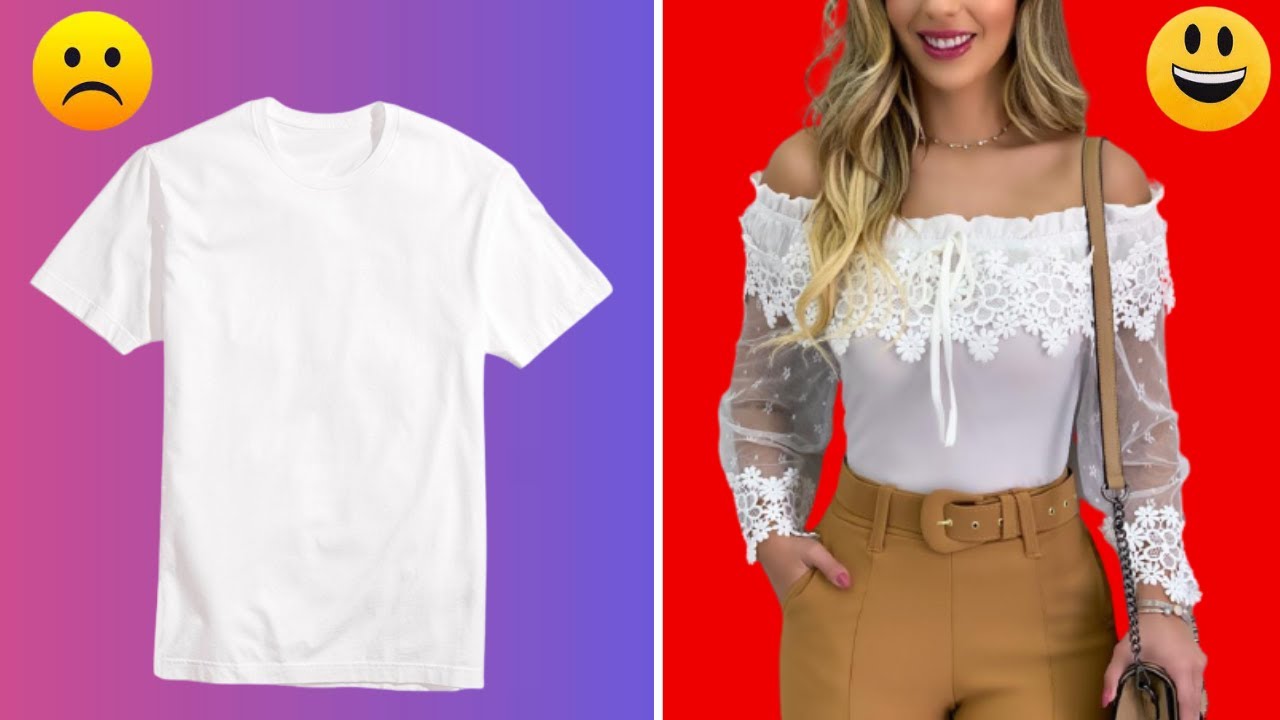 Customização  03 Truques legais para transformar roupas 👚