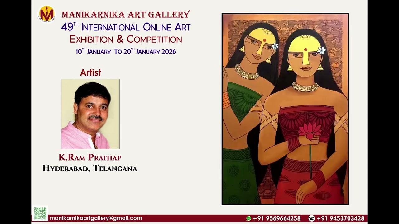 49th International Online Art Exhibition & Competition" by Manikarnika Art Gallery