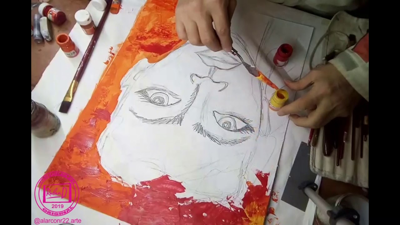 COMO PINTAR UN ROSTRO ABSTRACTO CON PINTURA ACRÍLICA - ETNIA de la Serie HOMENAJE FEMENINO