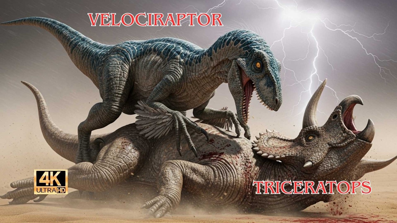 desert arena: the battle between protoceratops and velociraptor #dinosaur |Ancient world B