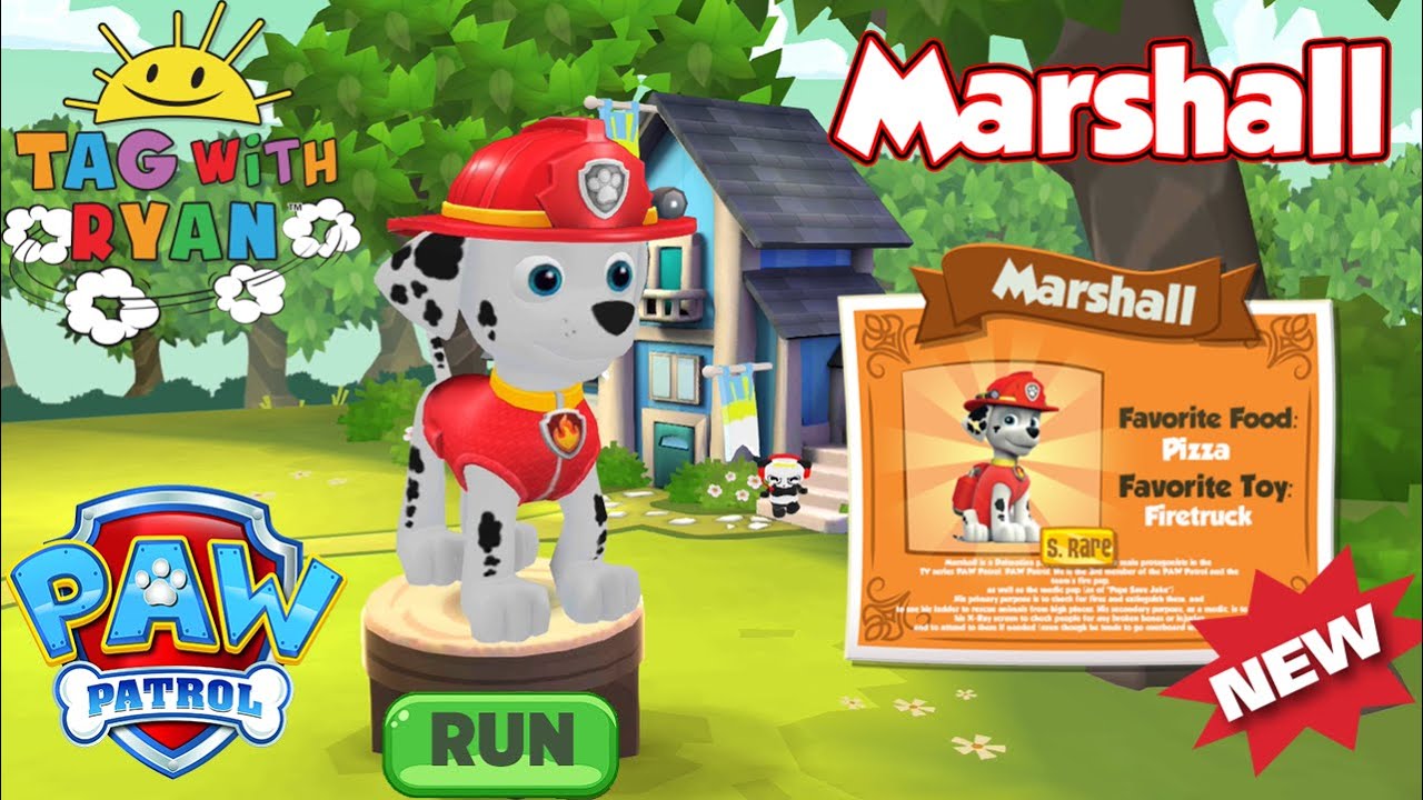 Tag with Ryan - New Character Unlocked Marshall PAW Patrol UPDATE - All Characters Unlocked Gameplay