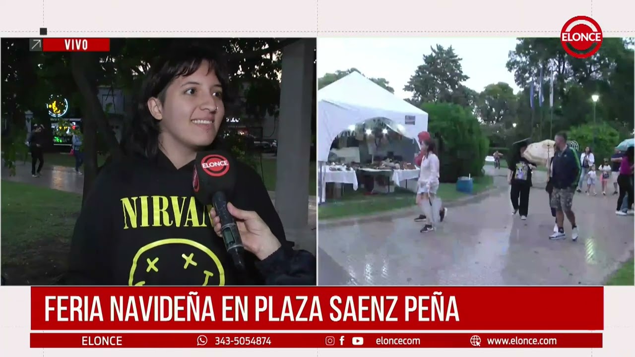 Feria Navideña en Plaza Saenz Peña: artesanos, emprendedores y puestos gastronómicos