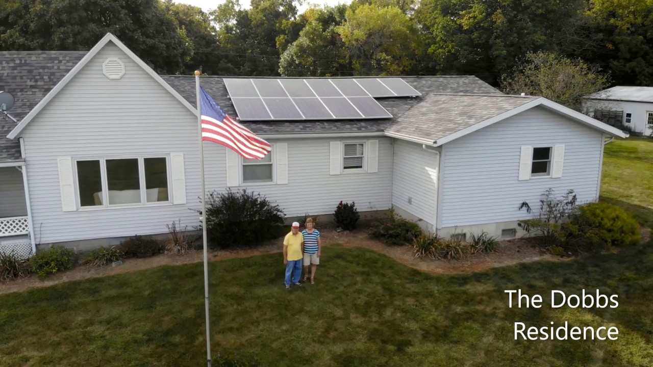 Roof-Mounted Solar Array for Retired Couple in Central Illinois, Installed by Tick Tock Energy