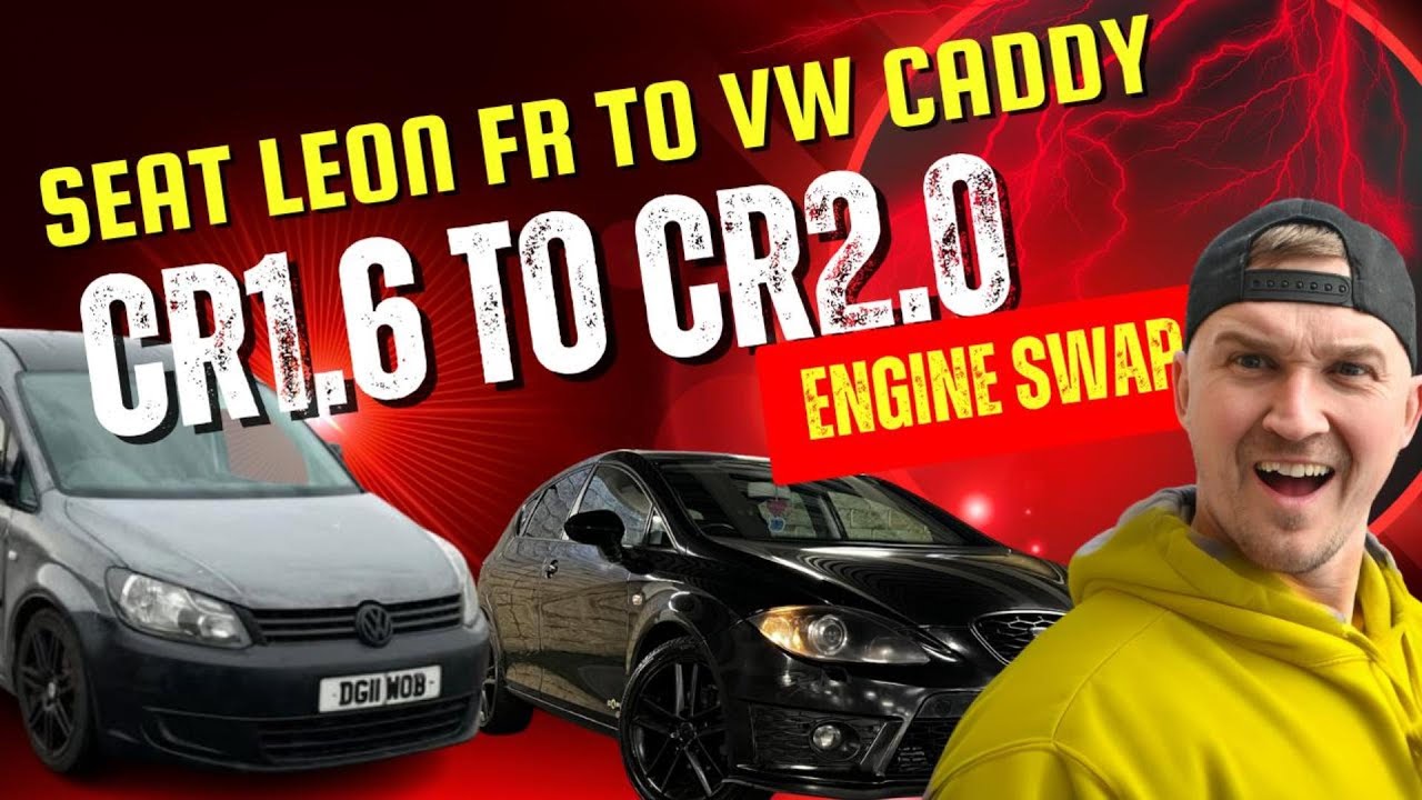 VW CADDY ENGINE SWAP 1.6 to 2.0 UPGRADE