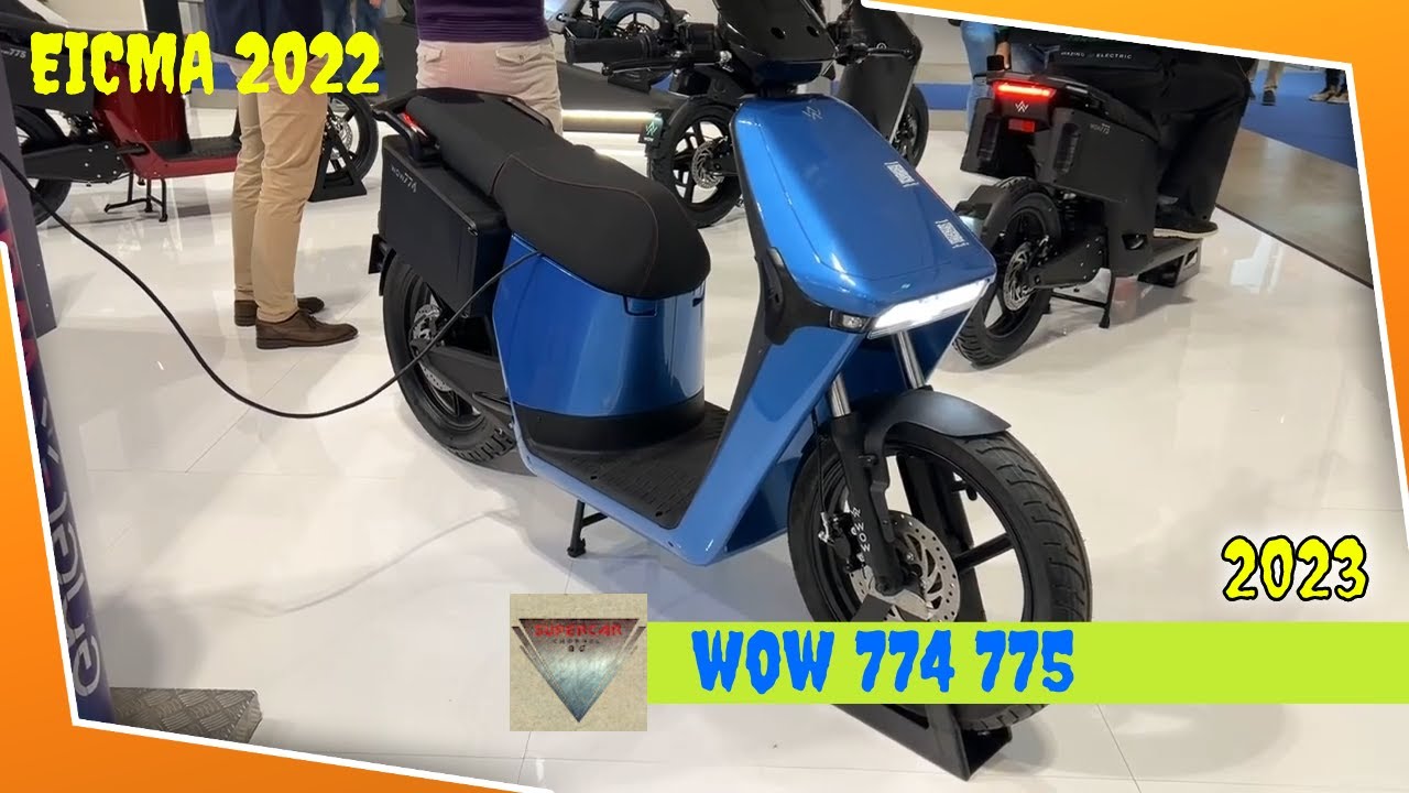 2023 WOW 774 775 Electric Scooter Walkaround EICMA 2022 Fiera Milano Rho