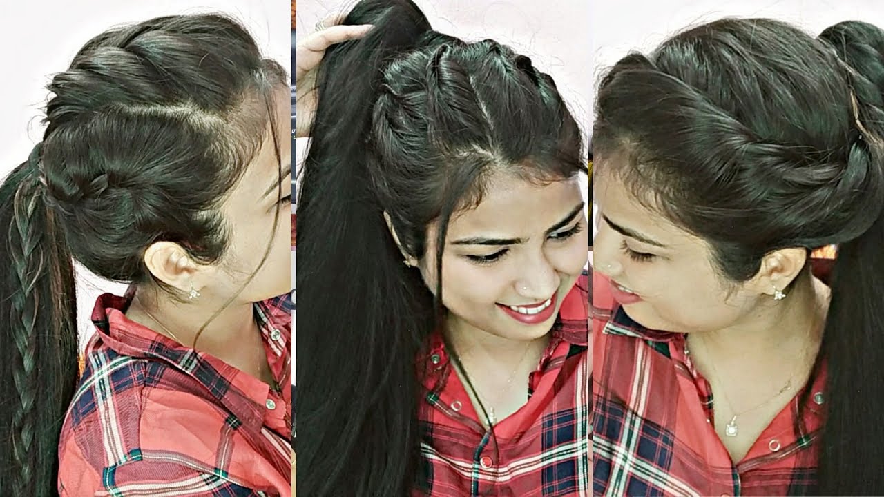 3 EASY Everyday High Ponytail Hairstyles For School/College/Work | Latest Ponytail Hairstyle 2020