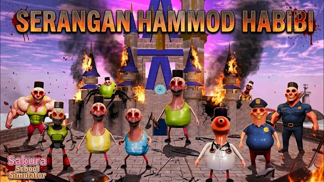 PASUKAN HAMMOD HABIBI MENYERANG KOTA SAKURA 🔥😱 | Sakura School Simulator
