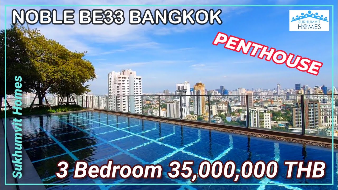Penthouse Noble BE33 Bangkok For Sale 3 Bedroom 35,000,000 THB