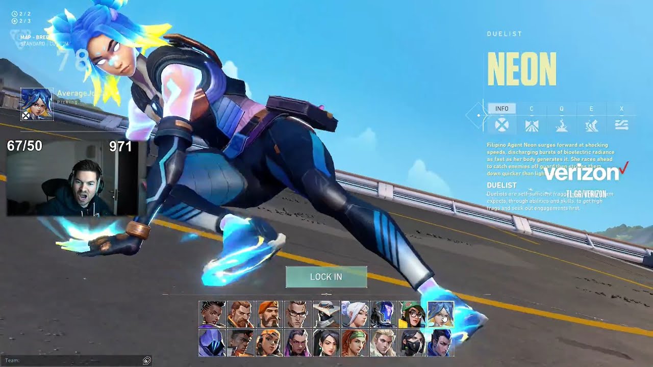 NEW AGENT NEON GAMEPLAY AVERAGE JONAS SHOWS INSANE NEON SKILL VALORANT Full Match VOD