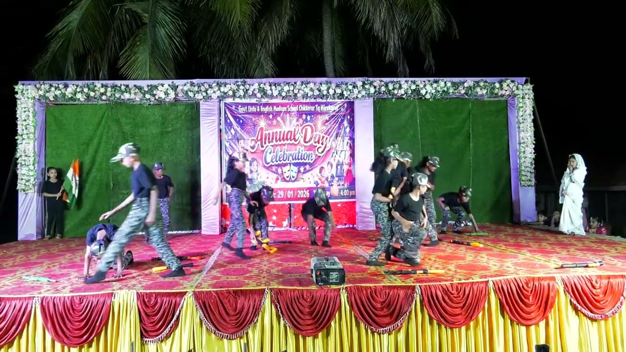 Army theme dance by class 4 students 