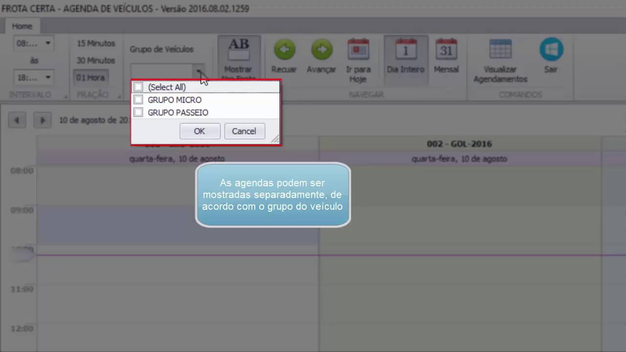 Frota Certa - Módulo Agenda