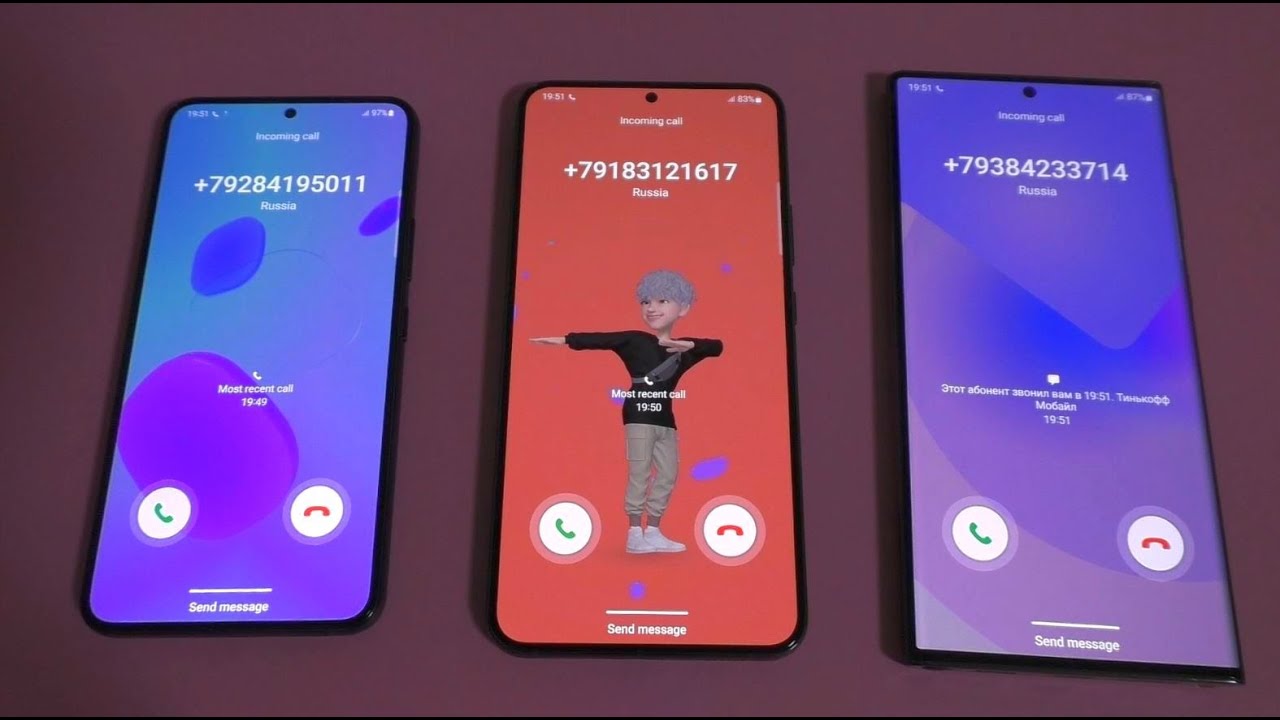 Samsung Galaxy S22 vs Galaxy S22 Plus vs Galaxy S22 Ultra Incoming Call