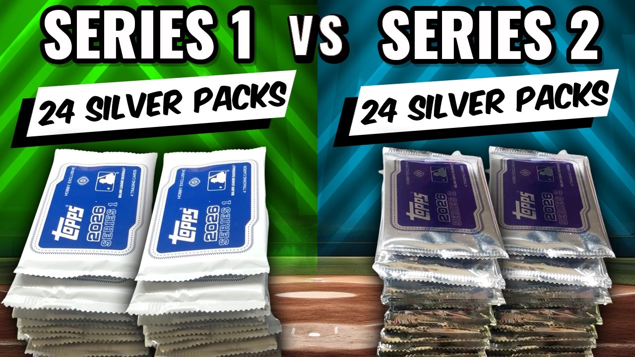 HUGE RED AUTO!!🚨4 CASES OF SILVER PACKS!🚨 2026 TOPPS SERIES 1 VS 2026 TOPPS SERIES 2 SILVER PACKS
