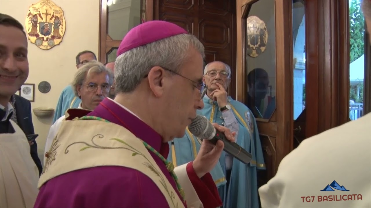 TG7 Basilicata Rionero.  Processione Maria SS  del Carmelo e lapide bicentenario Confraternita