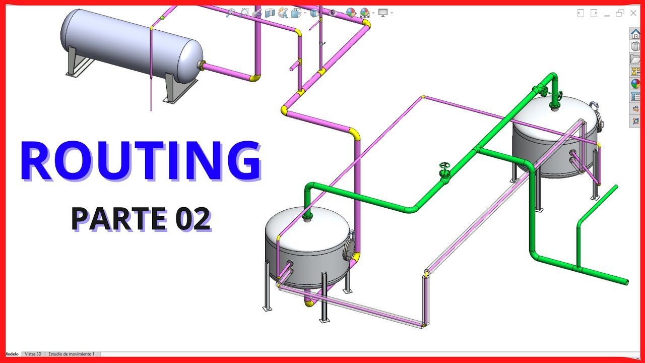 ✅CURSO COMPLETO de SOLIDWORKS ROUTING, aprende usar PIPING de CERO -(PARTE 02)