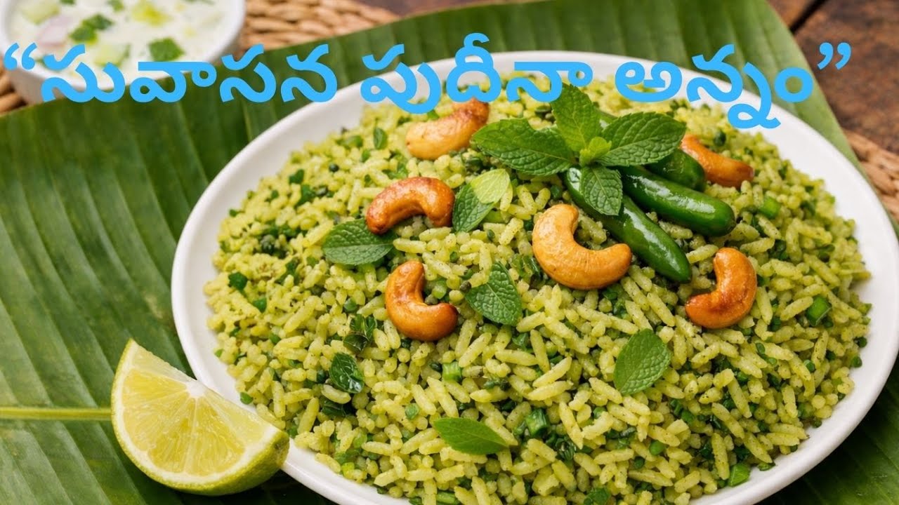 సువాసనగా & టేస్టీగా పుదీనా అన్నం  Podina Rice Recipe in Telugu  VantaaaRogyam